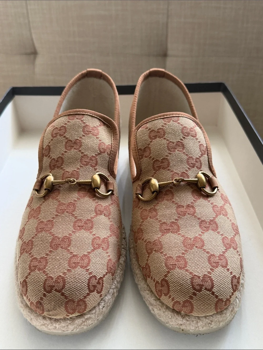 Gucci GG Supreme Horsebit "Summer Hybrid" Loafers - Picture 2 of 8